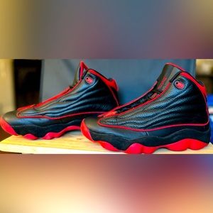 Nike Jordan Men's Pro Strong Basketball Shoes, Black/University Red, 10.5